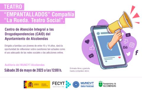 Cartel Teatro-Foro "Empantallados" del 20 de mayo de 2023